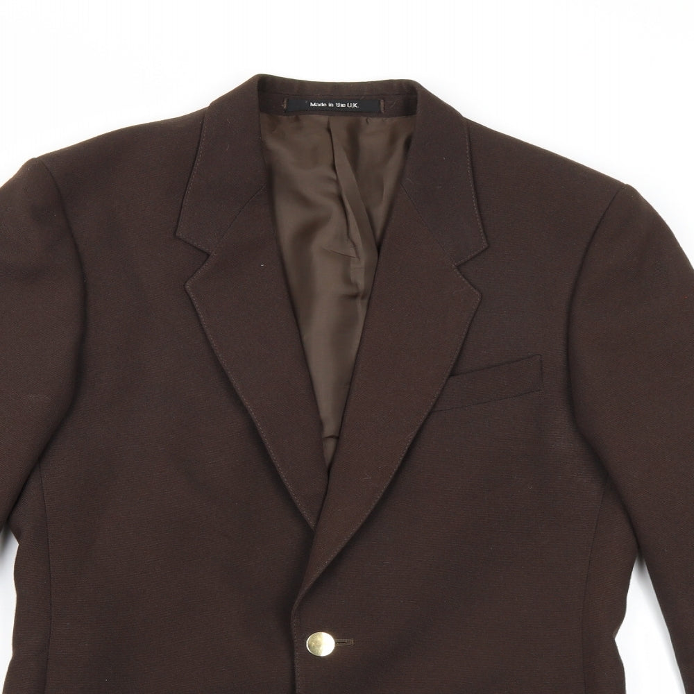 St Michael Mens Brown  Rayon Jacket Suit Jacket Size 36