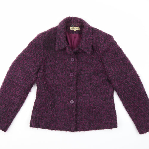 Husen Moda Womens Purple   Pea Coat Coat Size 12