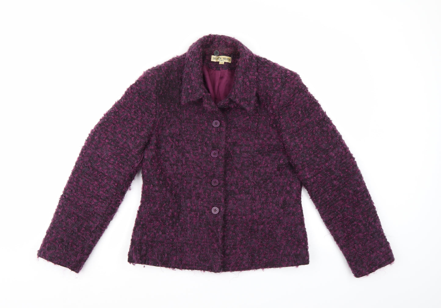 Husen Moda Womens Purple   Pea Coat Coat Size 12