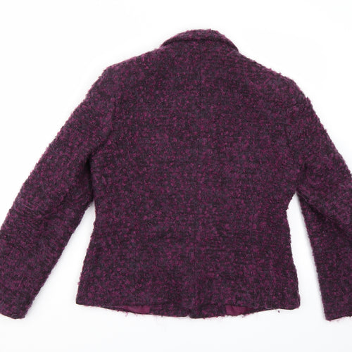 Husen Moda Womens Purple   Pea Coat Coat Size 12