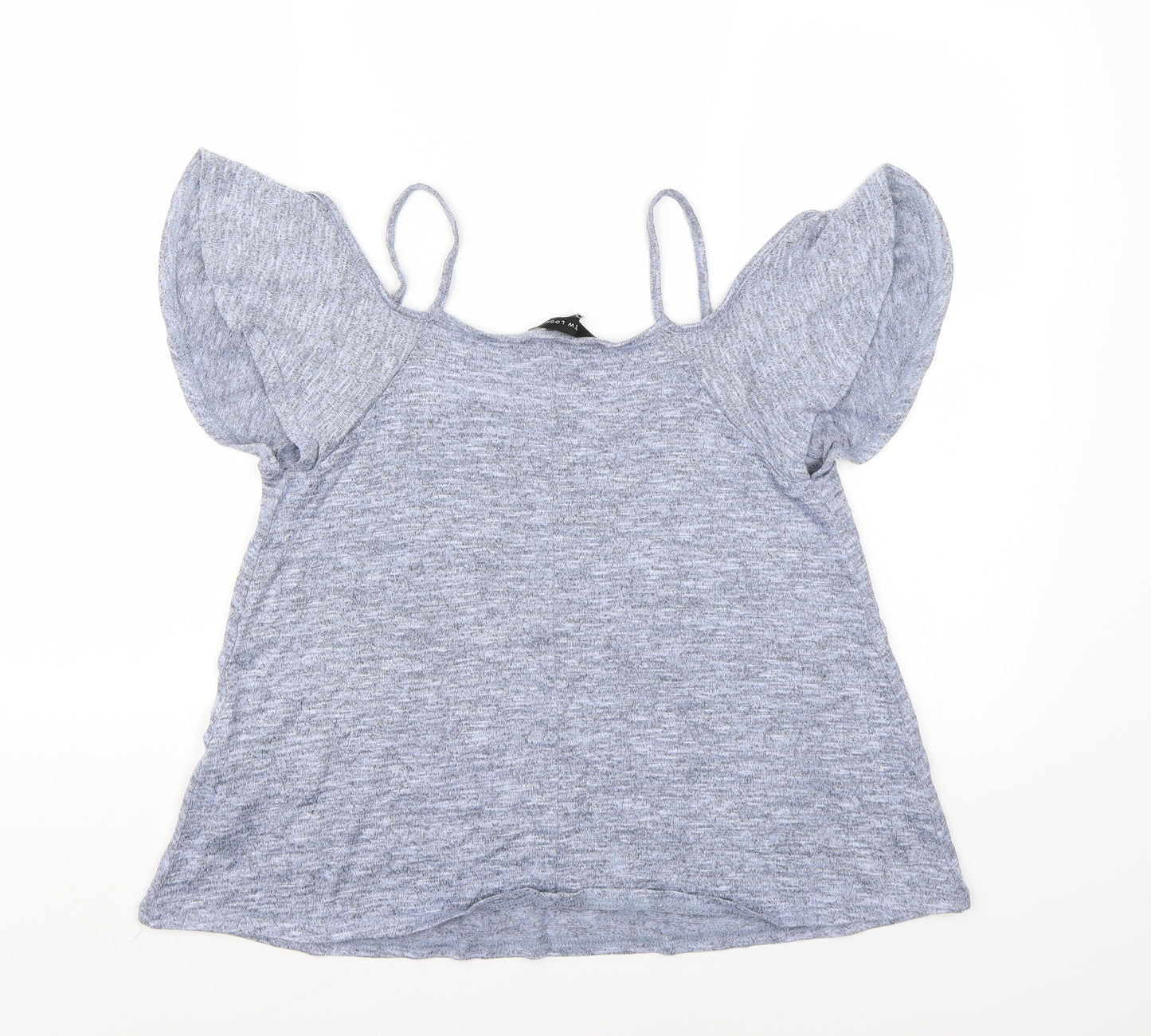 New Look Womens Blue  Knit Basic T-Shirt Size 10