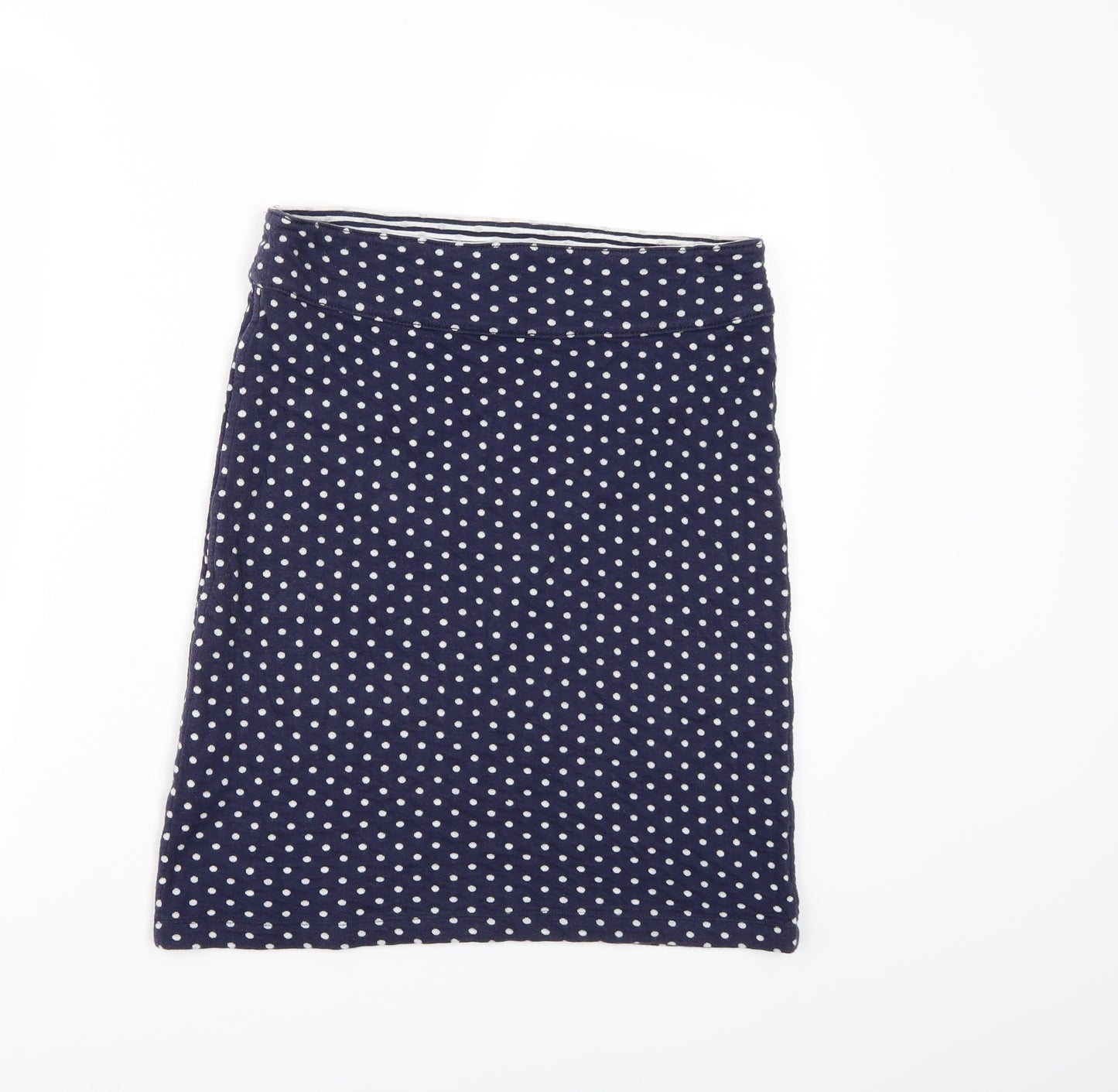 Preworn Womens Blue Polka Dot  A-Line Skirt
