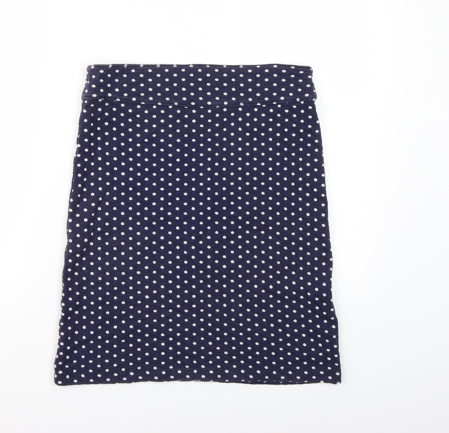 Preworn Womens Blue Polka Dot  A-Line Skirt