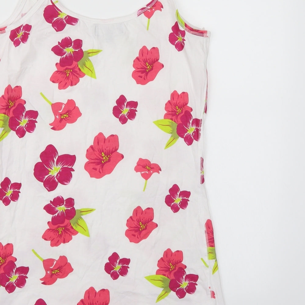 Papaya Womens White Floral  Camisole T-Shirt Size 14