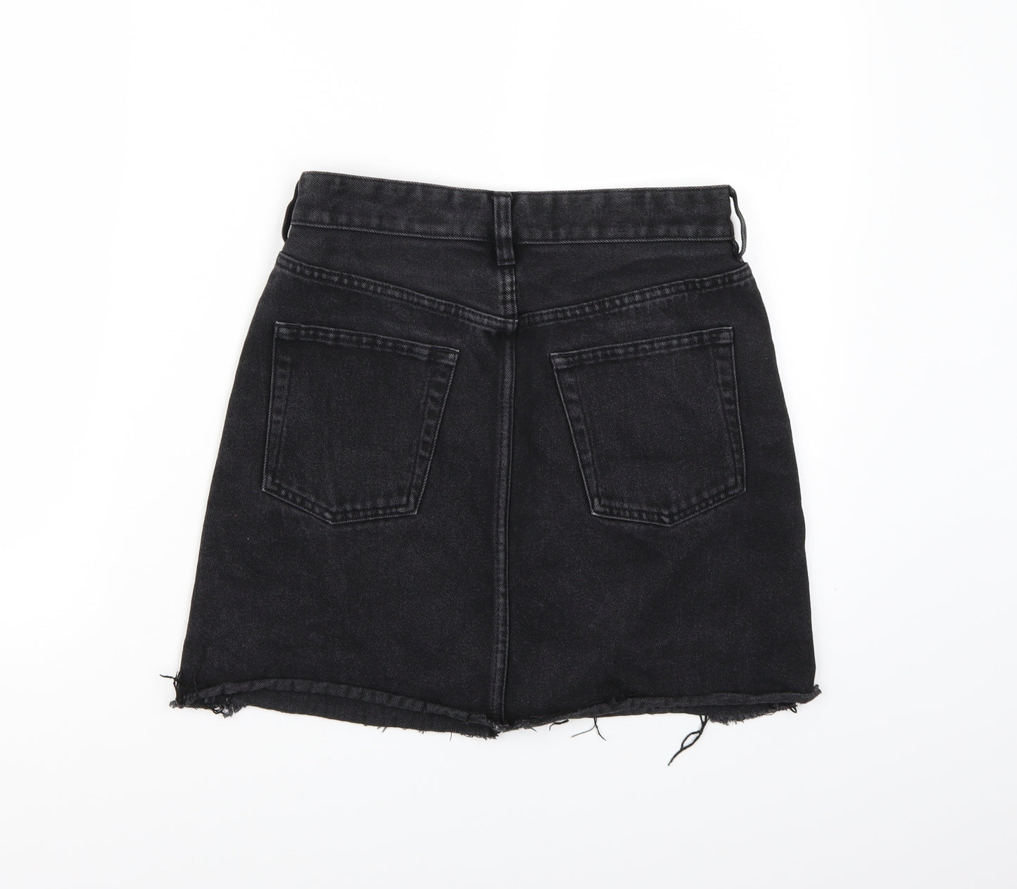 &DENIM Womens Black  Denim A-Line Skirt Size 8