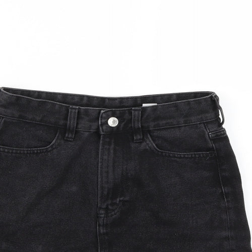 &DENIM Womens Black  Denim A-Line Skirt Size 8