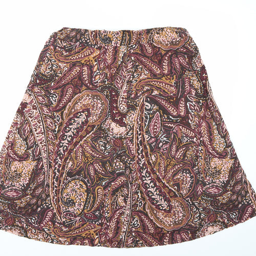 Classic  Womens Multicoloured Paisley  A-Line Skirt