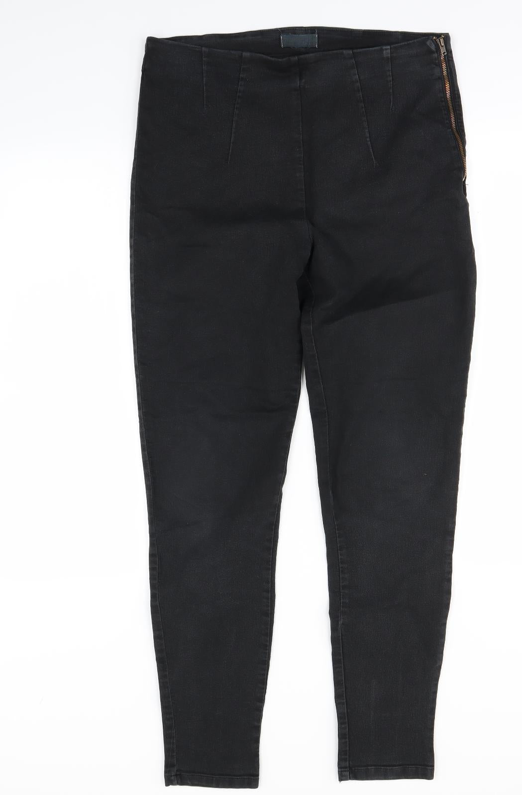 Phase Eight Womens Black  Denim Skinny Jeans Size 14 L28 in
