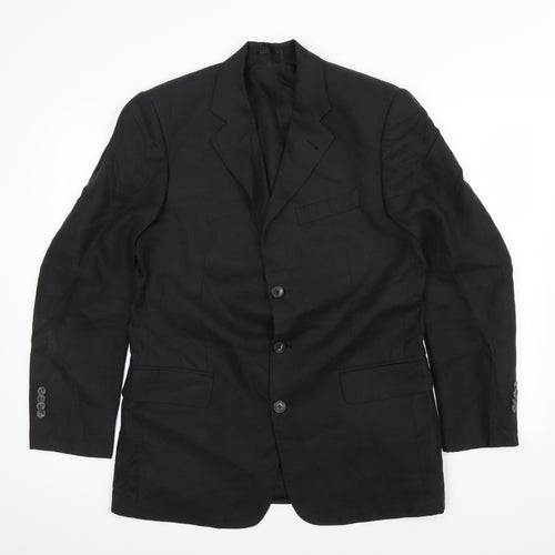 david leonardo Mens Black   Jacket Blazer Size S