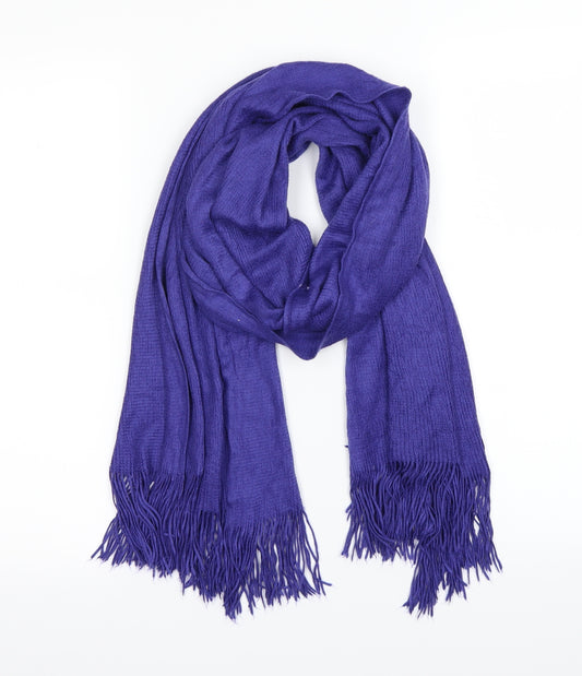 Front view of Preworn unisex blue scarf