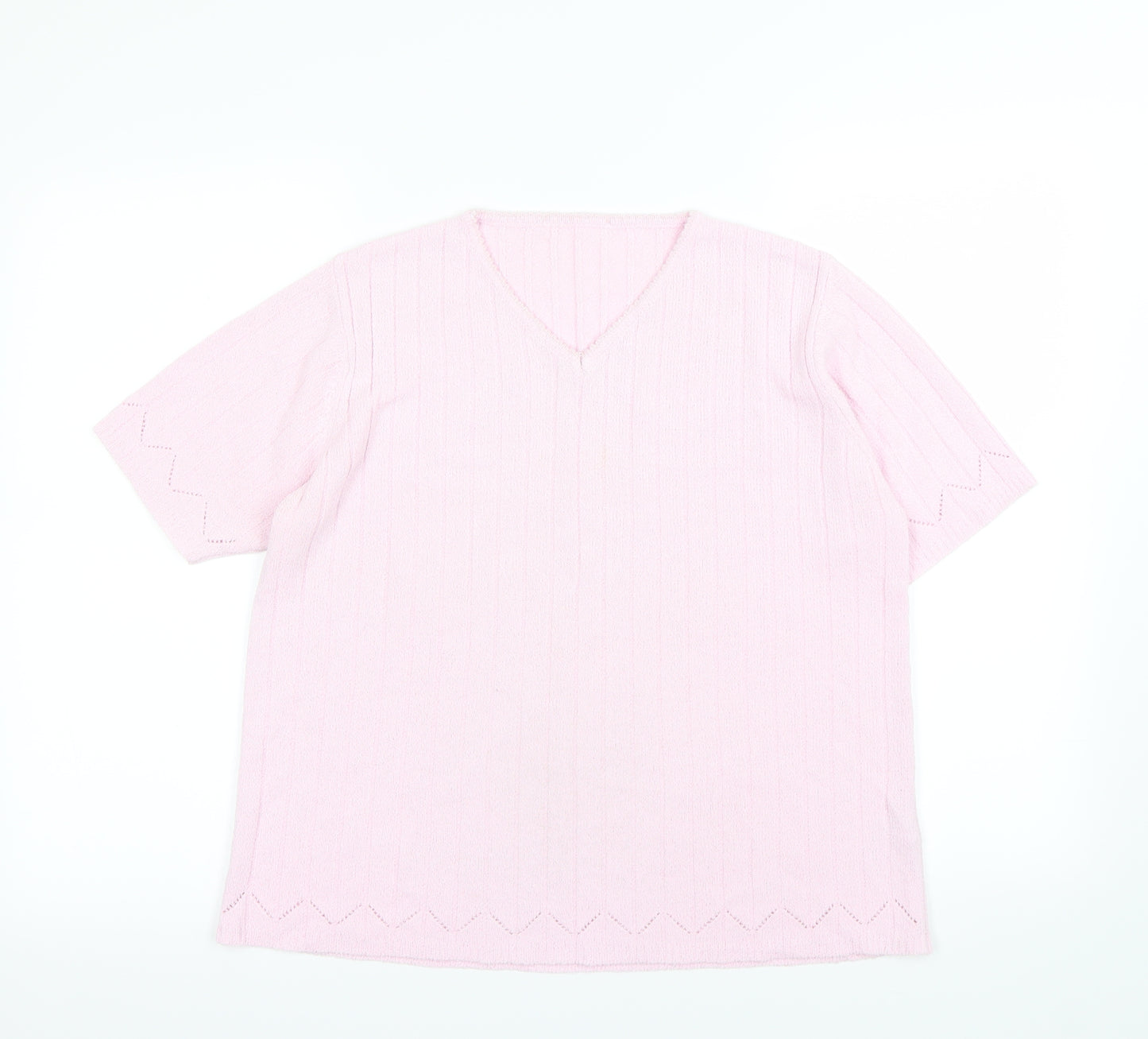 Preworn Womens Pink   Basic T-Shirt Size 14