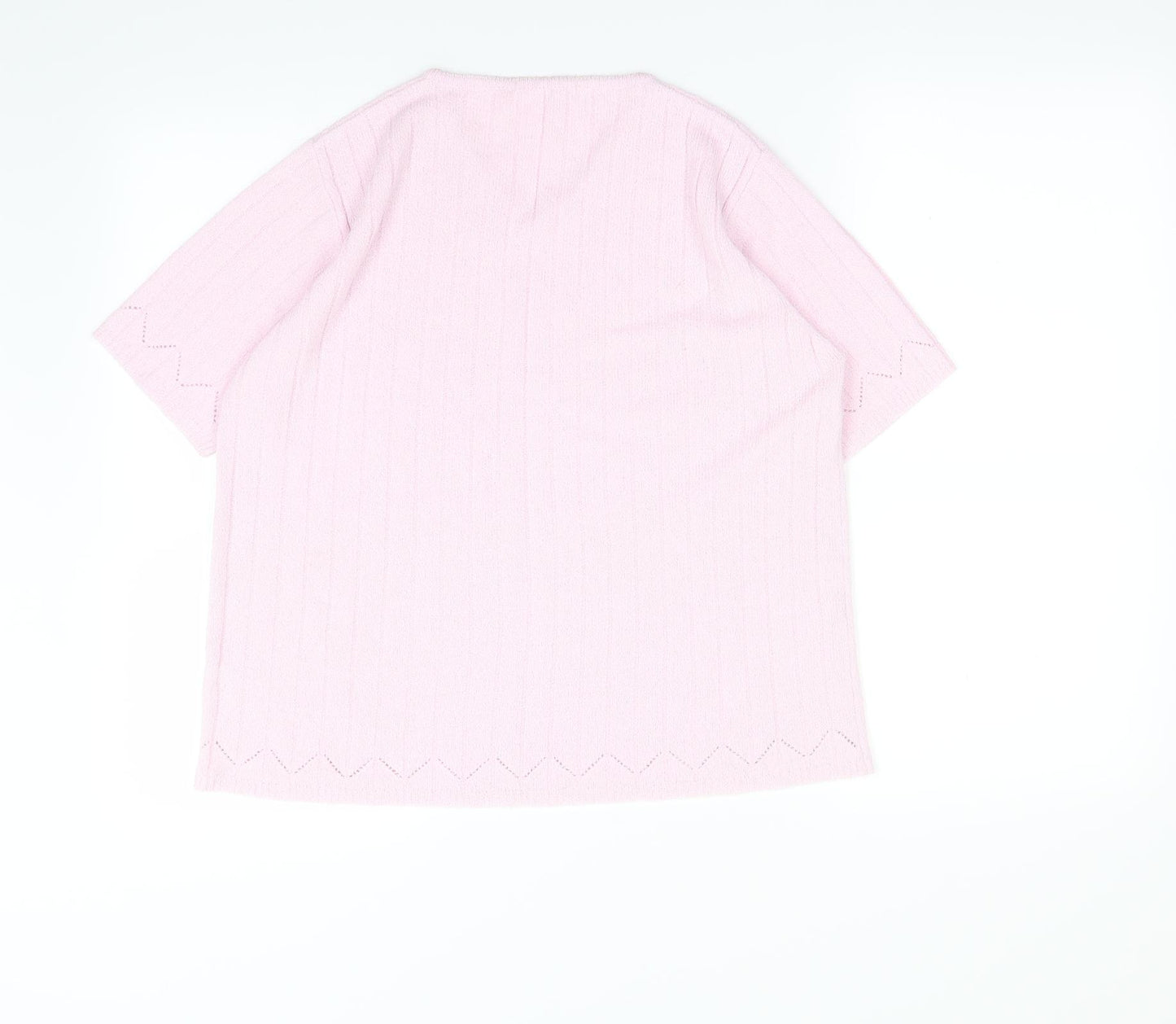 Preworn Womens Pink   Basic T-Shirt Size 14