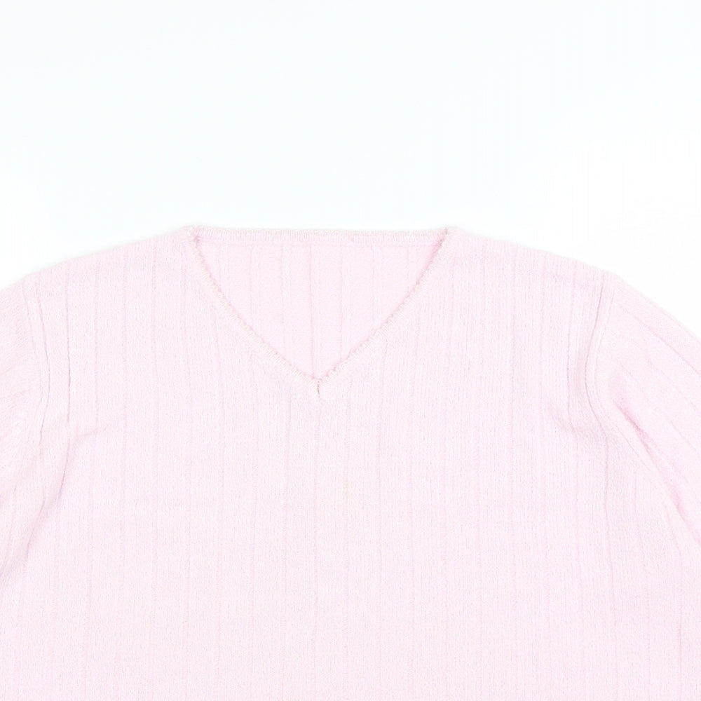 Preworn Womens Pink   Basic T-Shirt Size 14