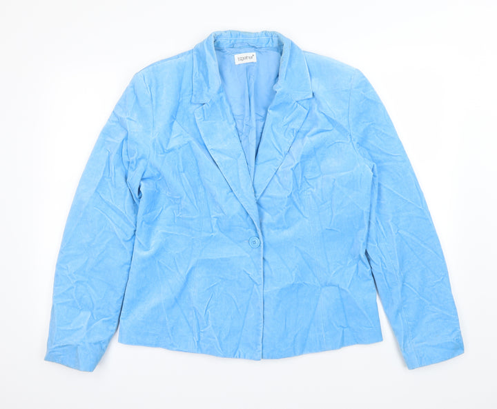 Together Womens Blue Jacket Blazer Size 16