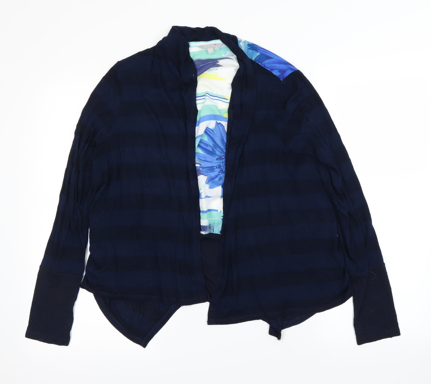 Per Una Womens Blue Floral  Cardigan Jumper Size 10