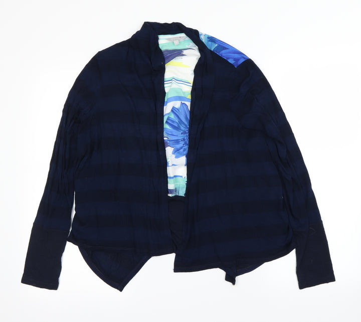 Per Una Womens Blue Floral  Cardigan Jumper Size 10