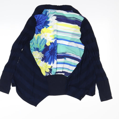 Per Una Womens Blue Floral  Cardigan Jumper Size 10