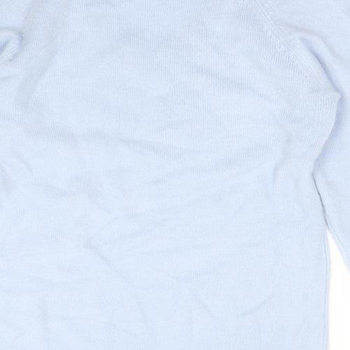b. young Womens Blue   Henley Jumper Size S