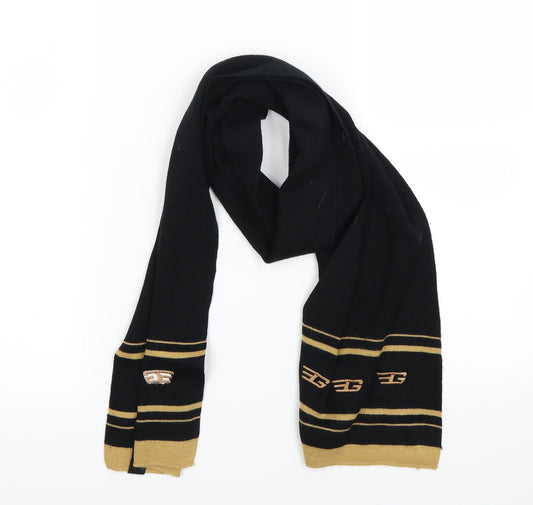 Front view of Preworn men’s black scarf one size