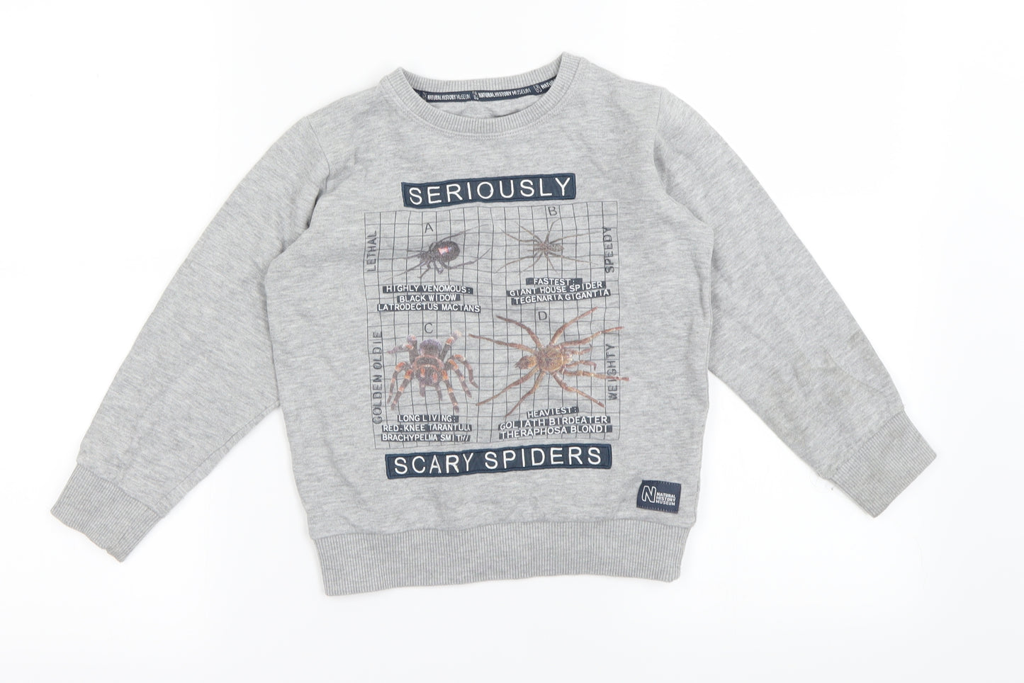 M&S Boys Grey   Pullover Jumper Size 4-5 Years