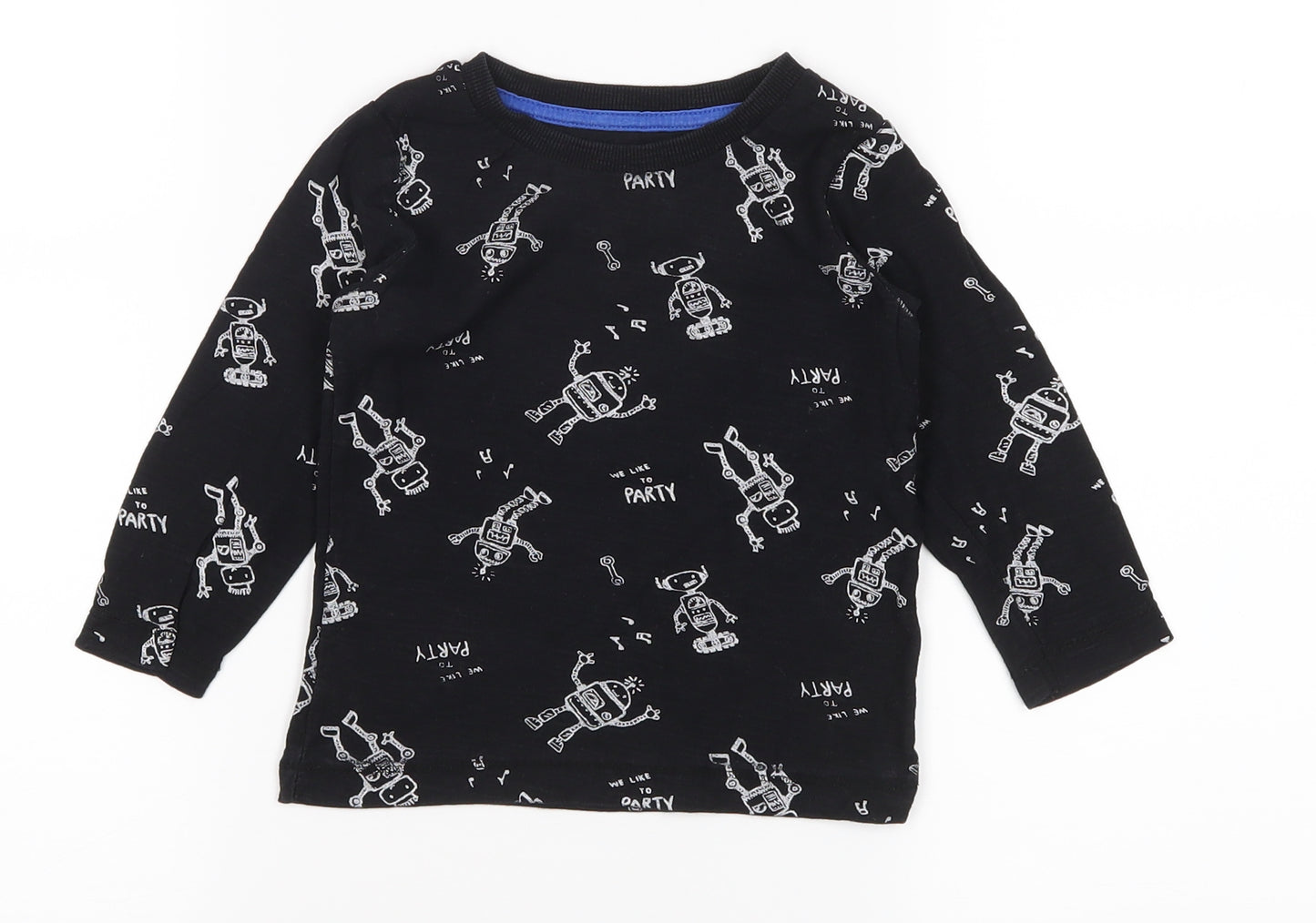 Preworn Boys Black   Basic T-Shirt Size 12-18 Months