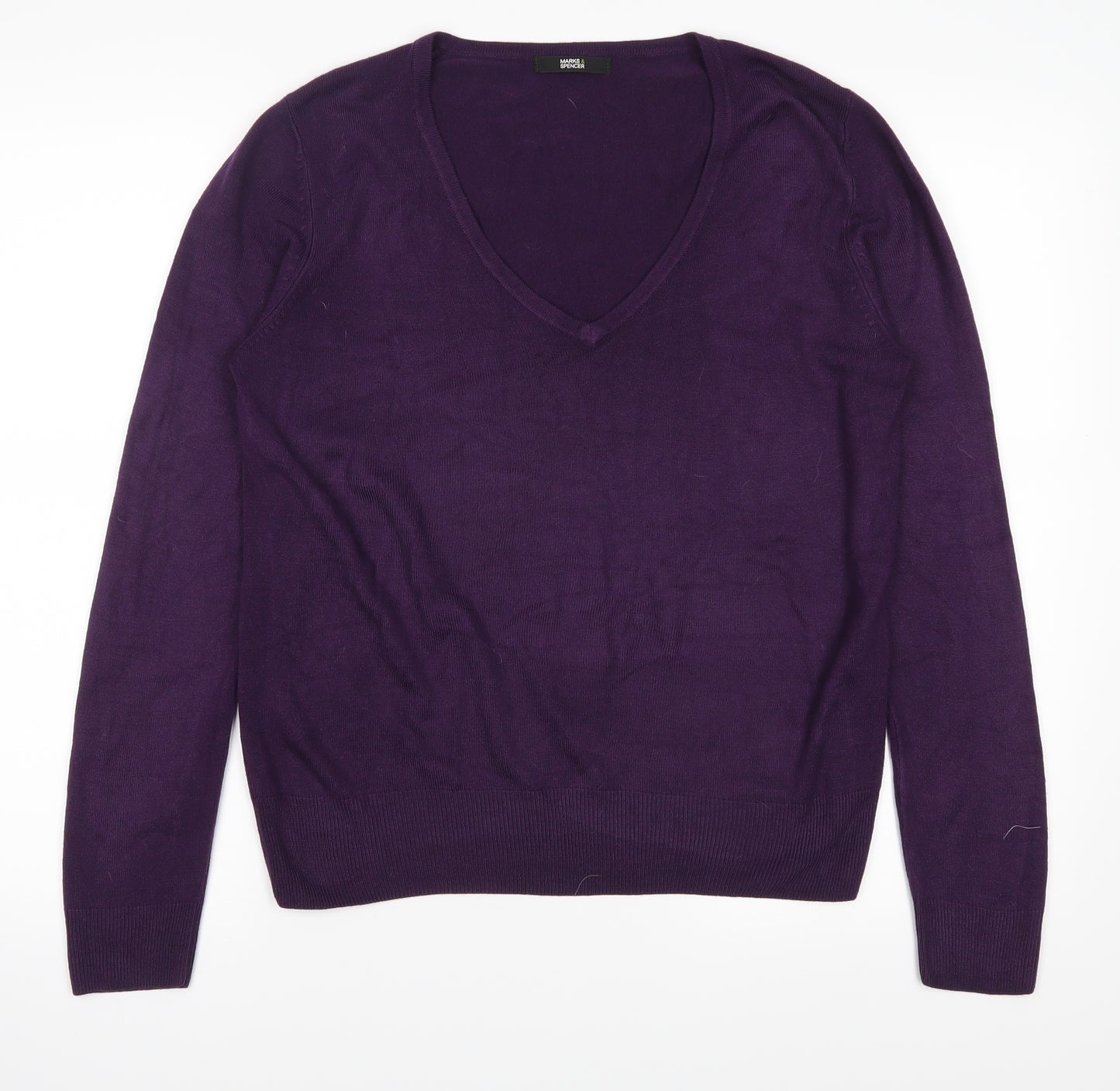 Marks and Spencer Womens Purple   Pullover Jumper Size 12