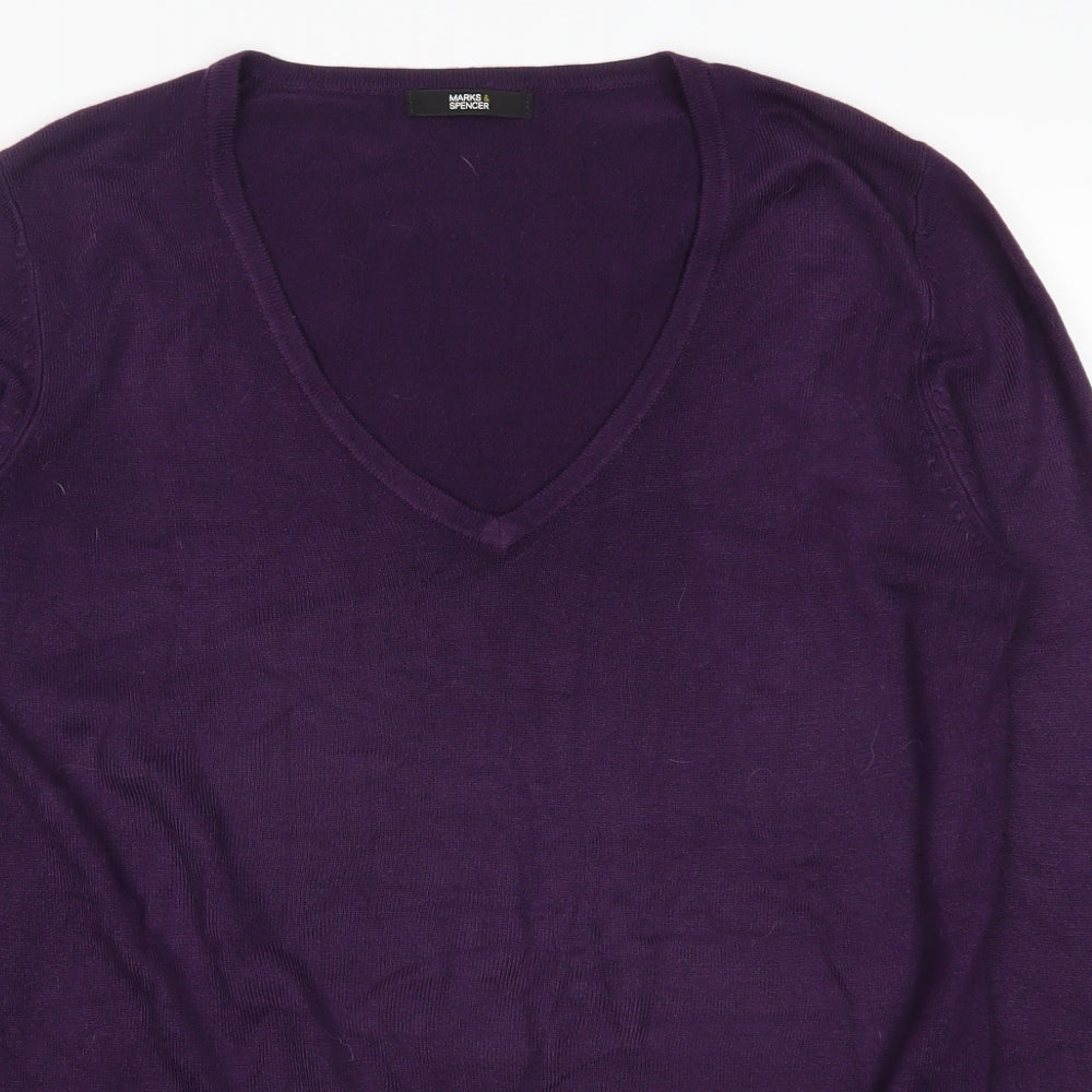 Marks and Spencer Womens Purple   Pullover Jumper Size 12