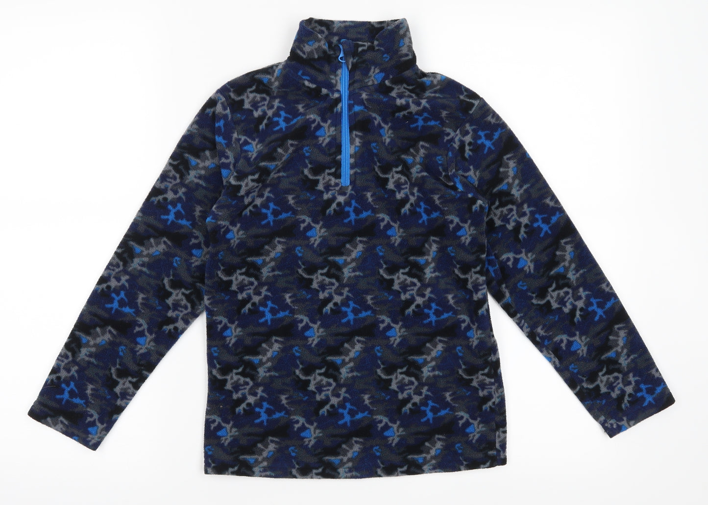 moutain warehouse Boys Blue Camouflage  Pullover Jumper Size 9-10 Years