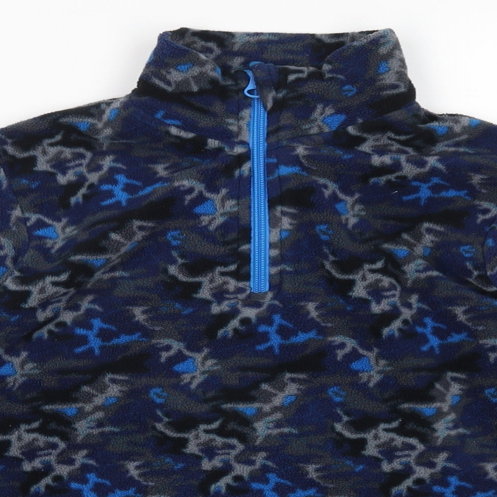 moutain warehouse Boys Blue Camouflage  Pullover Jumper Size 9-10 Years