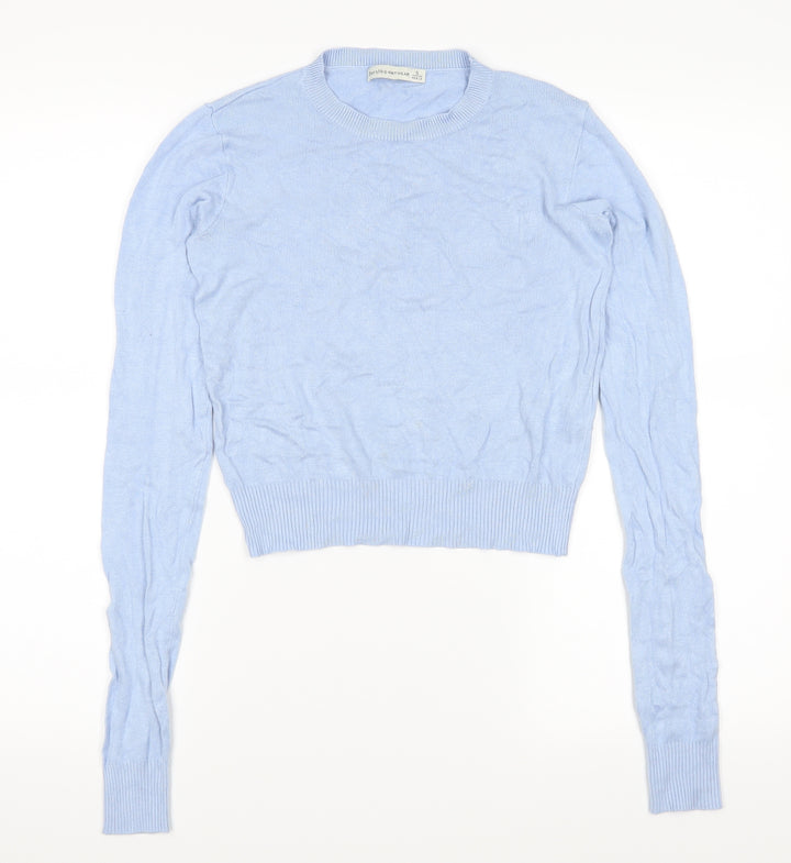 Bershka Womens Blue Pullover Jumper Size S