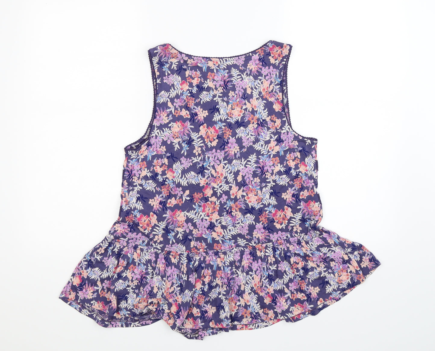 Per Una Womens Purple Floral  Basic Tank Size 12