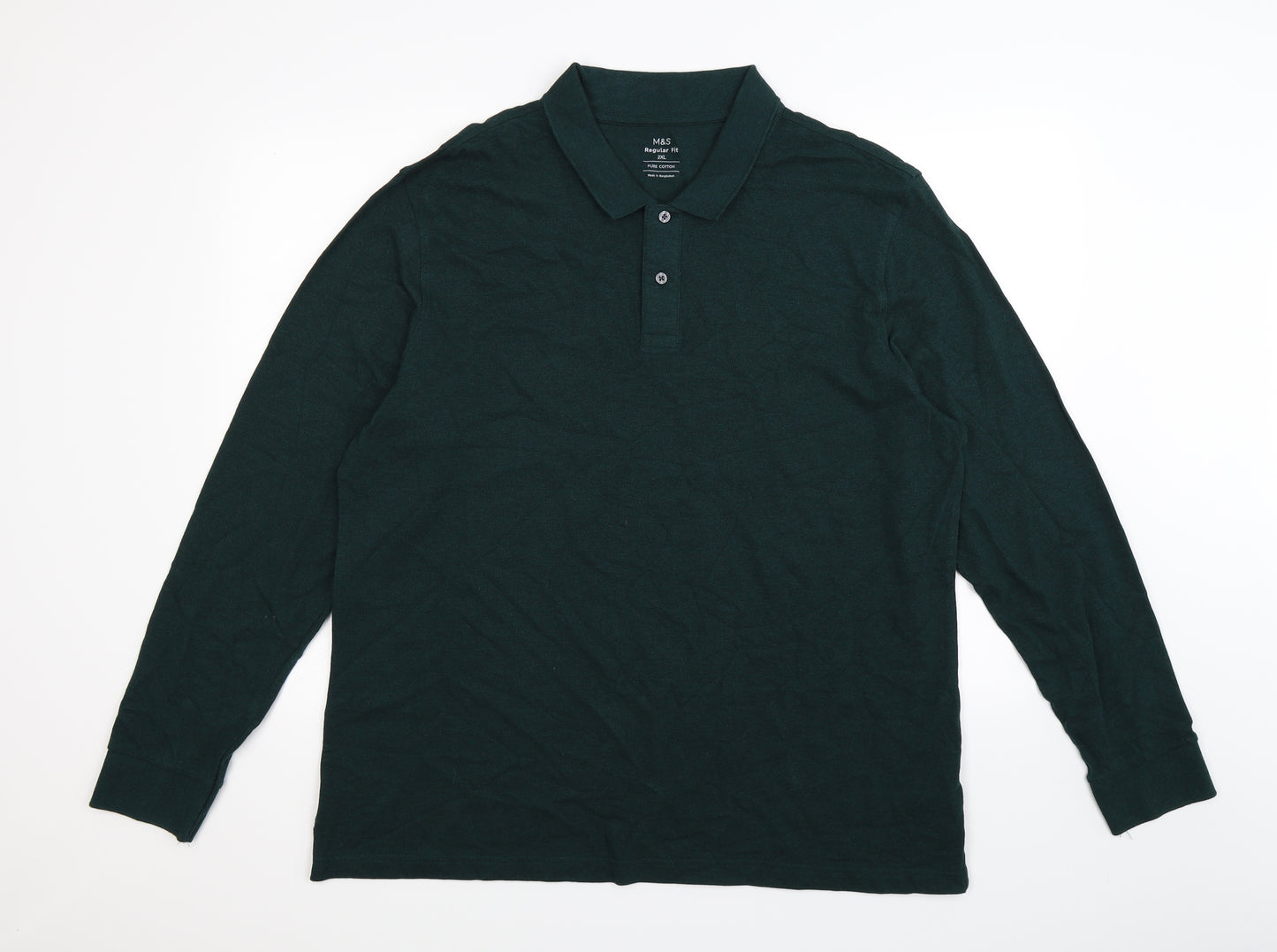 Marks and Spencer Mens Green    Polo Size 2XL