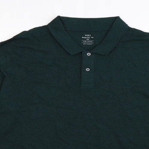 Marks and Spencer Mens Green    Polo Size 2XL