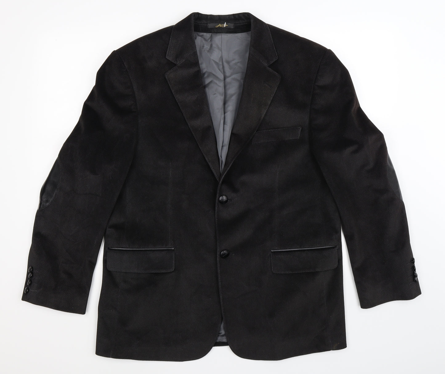 abbey Mens Grey  Velvet Jacket Blazer Size 42