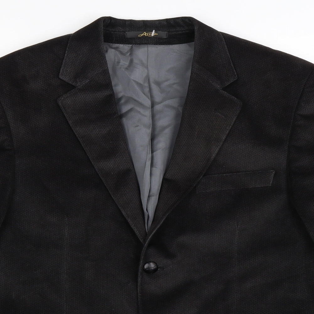 abbey Mens Grey  Velvet Jacket Blazer Size 42