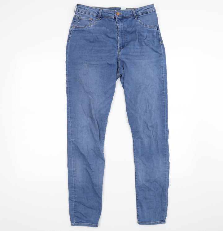 &Denim Womens Blue  Denim Skinny Jeans Size M L32 in