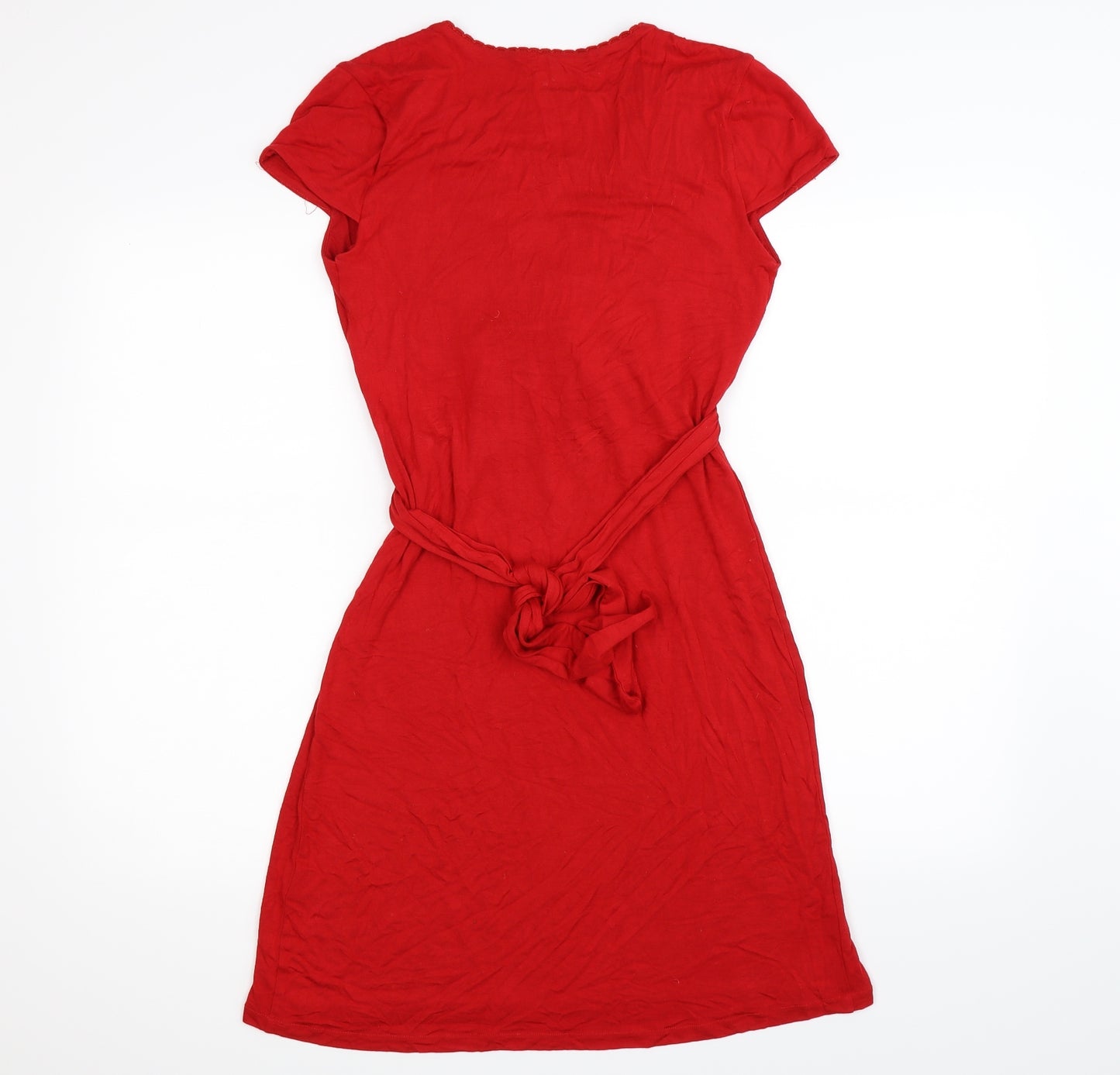 Coast Womens Red  Rayon Wrap Dress  Size 10