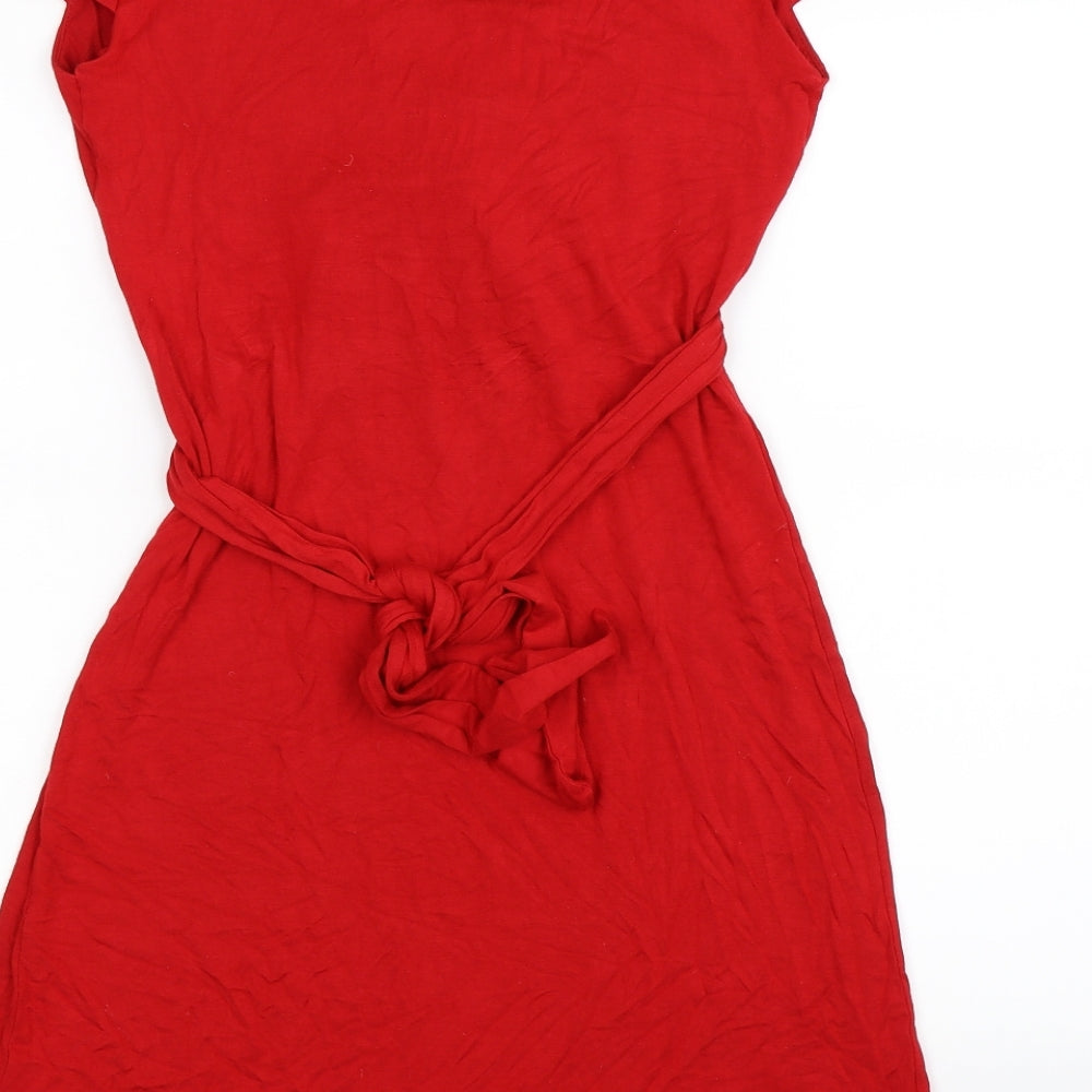 Coast Womens Red  Rayon Wrap Dress  Size 10