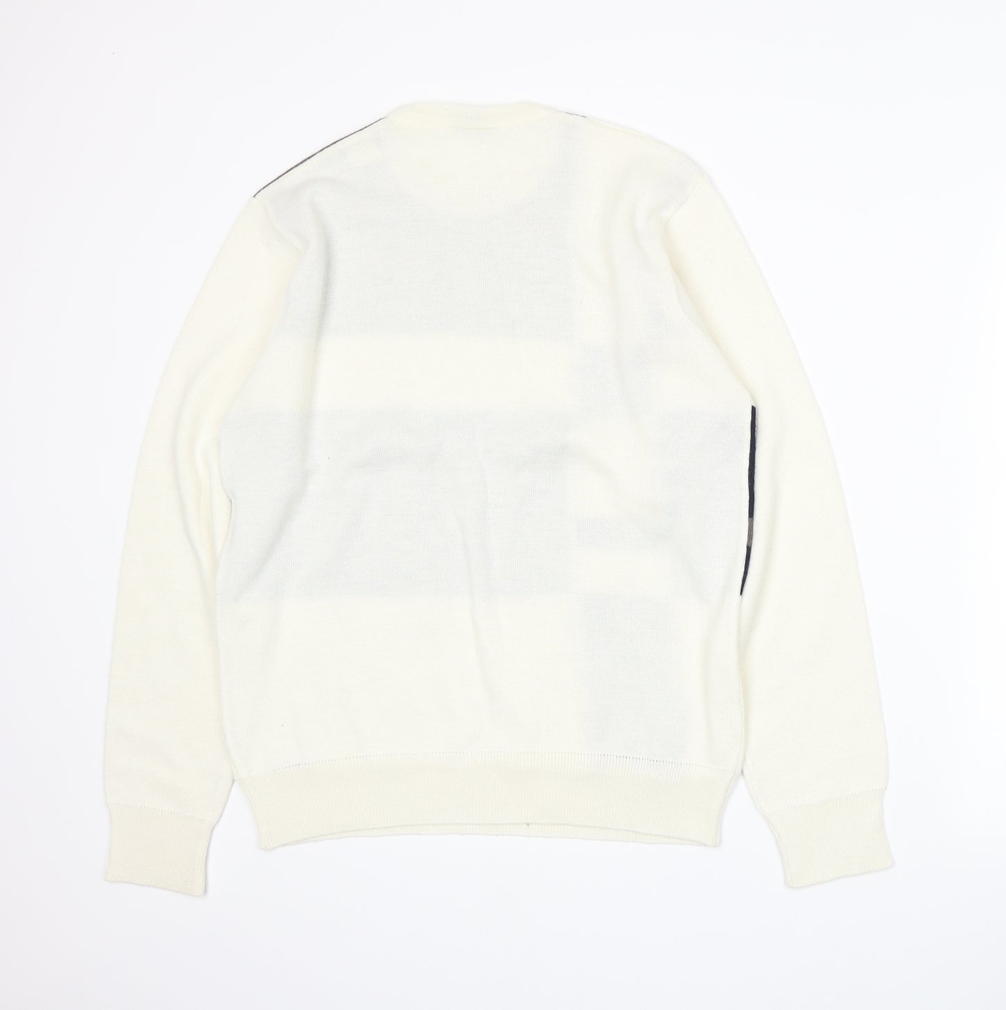 Gabicci Mens Ivory  Knit Pullover Jumper Size M