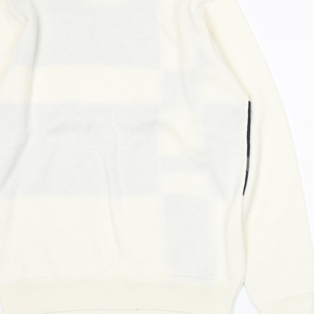 Gabicci Mens Ivory  Knit Pullover Jumper Size M