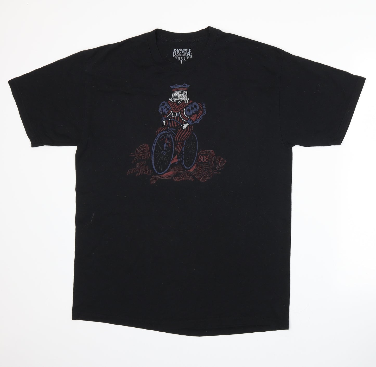 Bicycle Mens Black    T-Shirt Size L