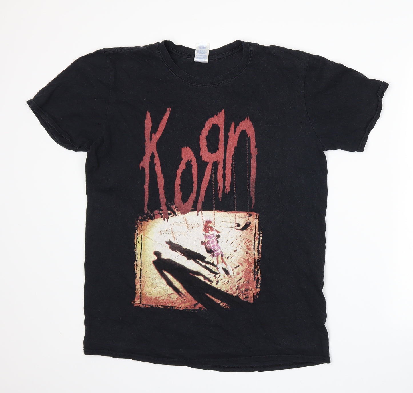 Gildan Mens Black    T-Shirt Size L  - Korn
