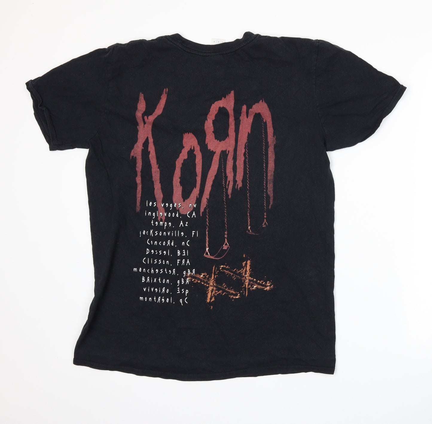 Gildan Mens Black    T-Shirt Size L  - Korn