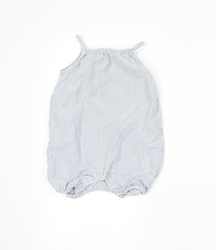Gap Girls Blue Striped Dungaree One-Piece Size 6-9 Months
