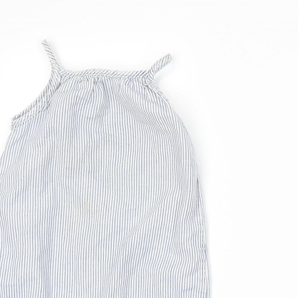 Gap Girls Blue Striped  Dungaree One-Piece Size 6-9 Months