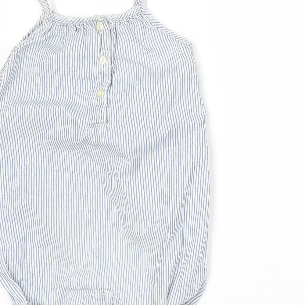 Gap Girls Blue Striped  Dungaree One-Piece Size 6-9 Months