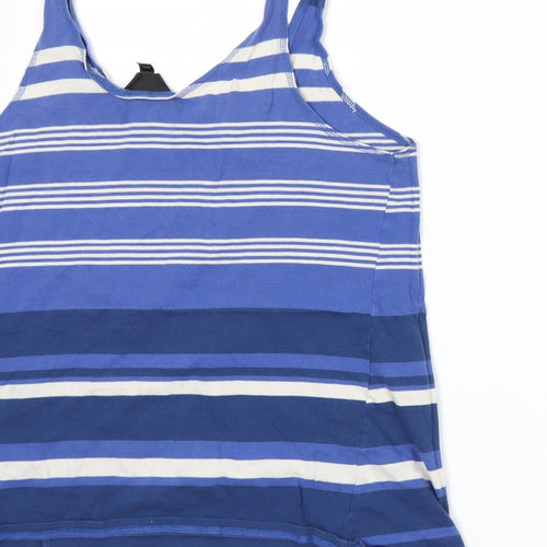 Topshop Womens Blue Striped  Basic Tank Size 8