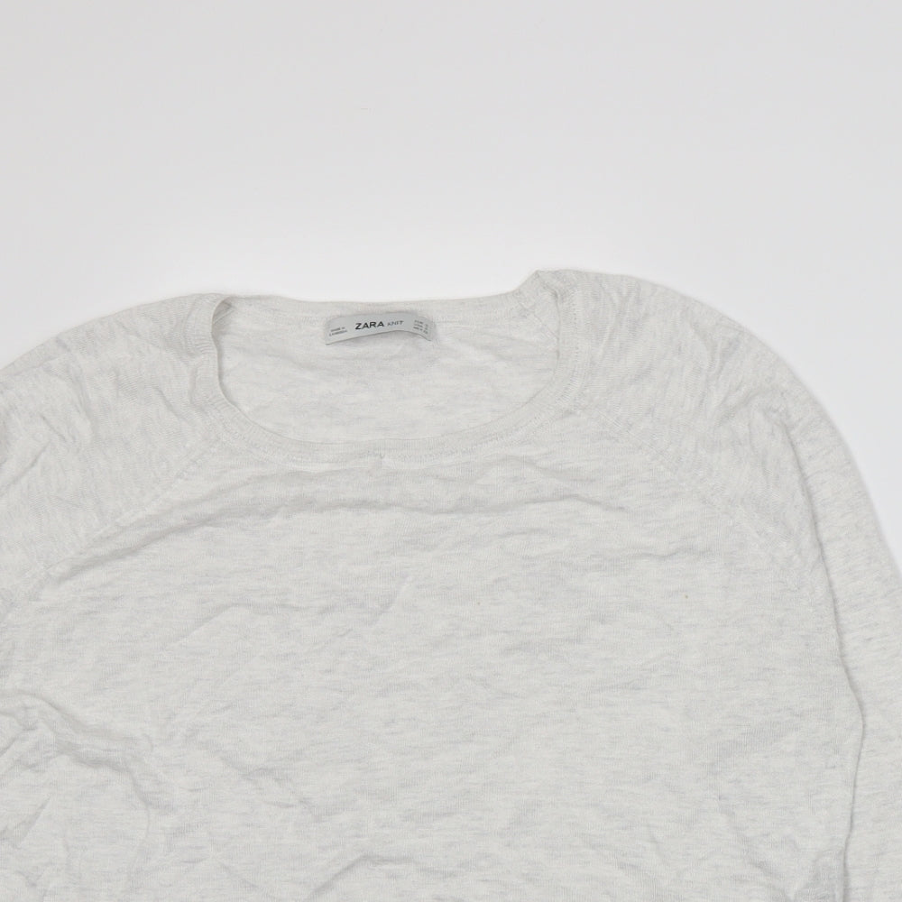 Zara Womens Grey   Pullover Jumper Size M