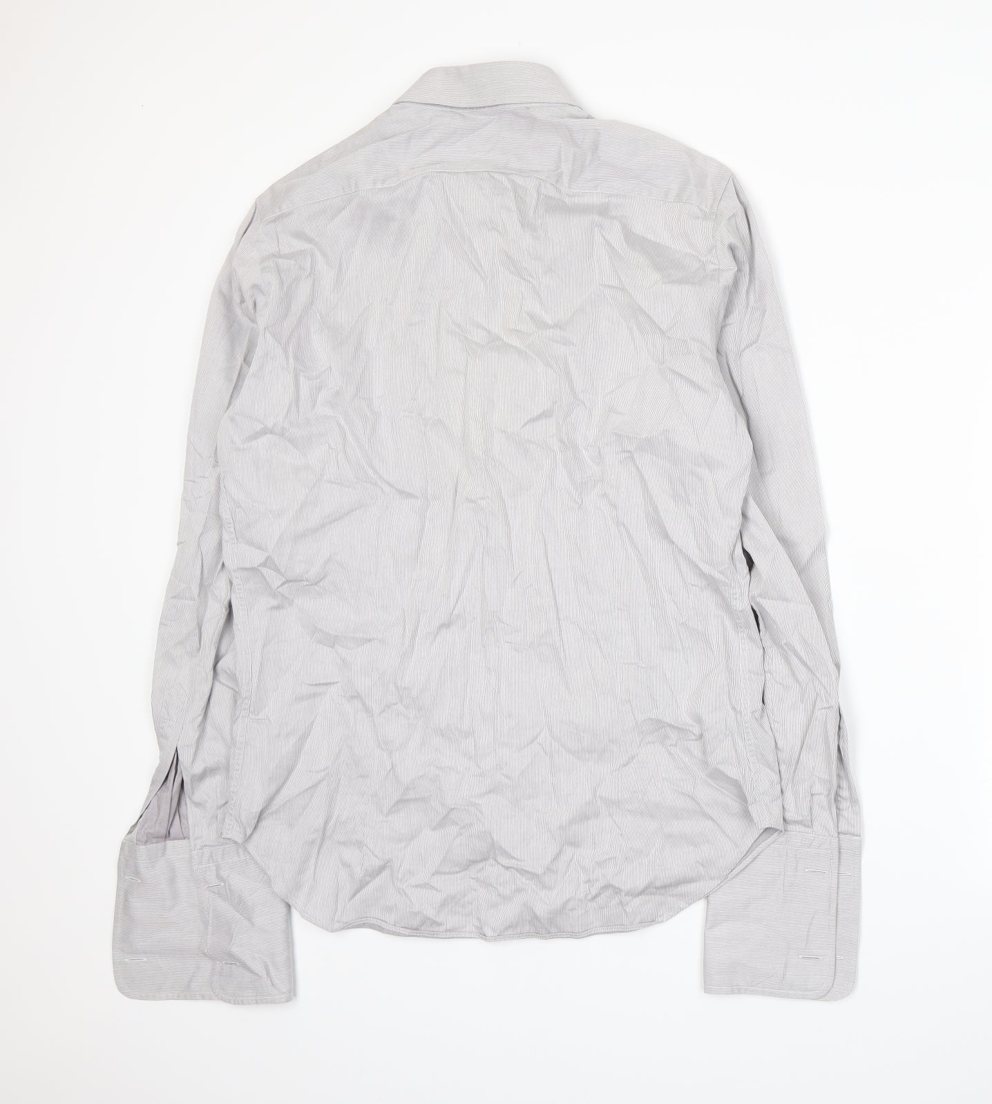 A. Basile Mens Beige    Dress Shirt Size 16