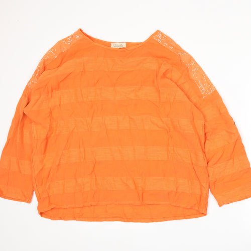 Penella Womens Orange   Basic T-Shirt Size S